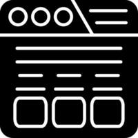 Web Browser Glyph Icon vector