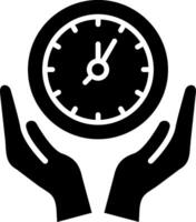 Timekeeping Glyph Icon vector