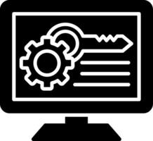Access Control List Glyph Icon vector