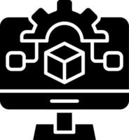 Algorithm Glyph Icon vector