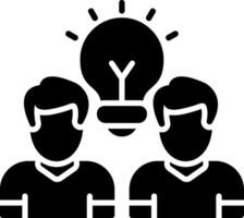 Brainstroming Glyph Icon vector
