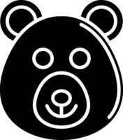 Bear Glyph Icon vector