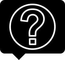 Ask Glyph Icon vector