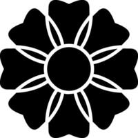 Cherry Blossom Glyph Icon vector