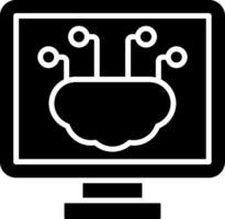 Artificial Intelligence Glyph Icon vector
