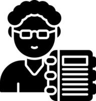 Librarian Glyph Icon vector