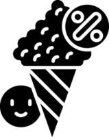 Ice Cream Glyph Icon vector