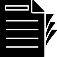 Papers Glyph Icon vector