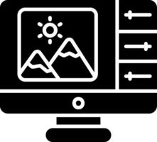 Photo Editing Glyph Icon vector