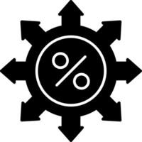 Percentage Glyph Icon vector