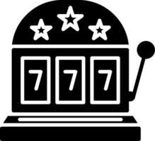 Slot Machine Glyph Icon vector