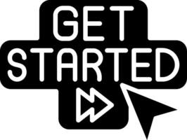 Start Glyph Icon vector