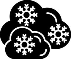 Snowy Glyph Icon vector
