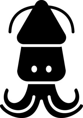 Squid Glyph Icon