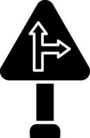 Right Turn Glyph Icon vector