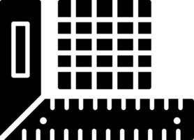 Ruler Glyph Icon vector