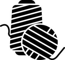 Thread Spool Glyph Icon vector