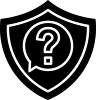 Shield Glyph Icon vector