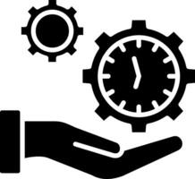 Time Management Glyph Icon vector