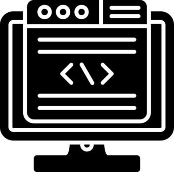 Code Glyph Icon vector