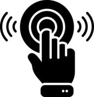 Touch Sensor Glyph Icon vector