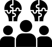Team Building Glyph Icon vector