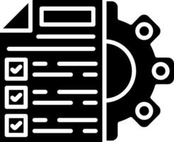 Task Planning Glyph Icon vector