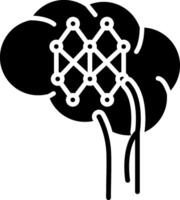 Neural Circuit Glyph Icon vector