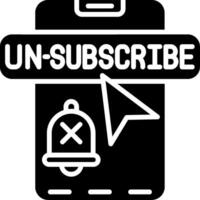 Unsubscribe Glyph Icon vector