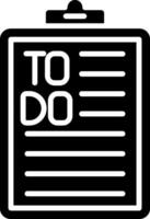 To Do List Glyph Icon vector