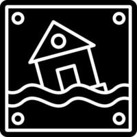 Flood Glyph Icon vector