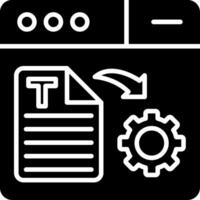 Text Generator Glyph Icon vector