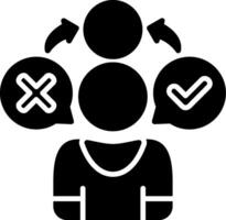 Customer Behavior Glyph Icon vector