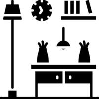 Console Table Glyph Icon vector