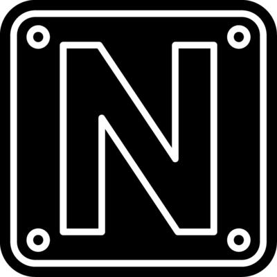 Letter N Glyph Icon