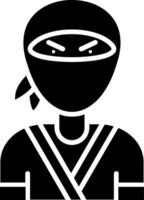 Ninja Glyph Icon vector