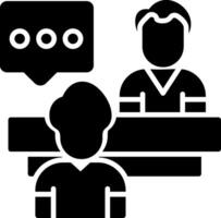 Interview Glyph Icon vector