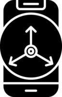 Accelerometer Sensor Glyph Icon vector
