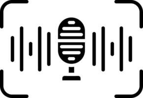 Voice Recognition Glyph Icon vector