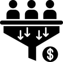 Conversion Rate Glyph Icon vector