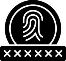 Biometric Recognition Glyph Icon vector