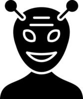 Alien Mask Glyph Icon vector