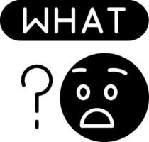 What Glyph Icon vector