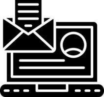 Email Glyph Icon vector