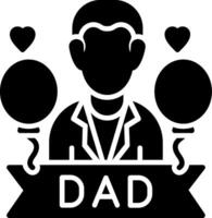 Fathers Day Glyph Icon vector