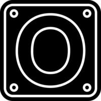 Letter O Glyph Icon vector