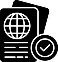Passport Control Glyph Icon vector