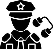 Policeman Glyph Icon vector