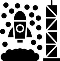 Rocket Launch Glyph Icon vector