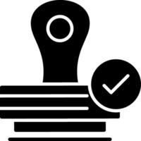 Stamp Glyph Icon vector